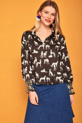 SCHWARZES PAPAGEIEN-HEMD